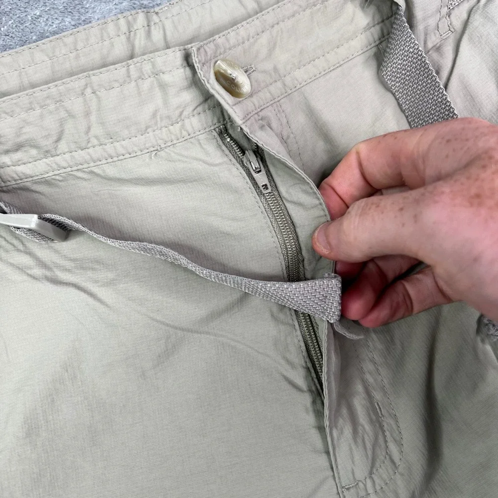 Columbia Titanium Cargo Shorts Mens XXL Tan Solid Omni-Dry Ripstop Hiking Belted